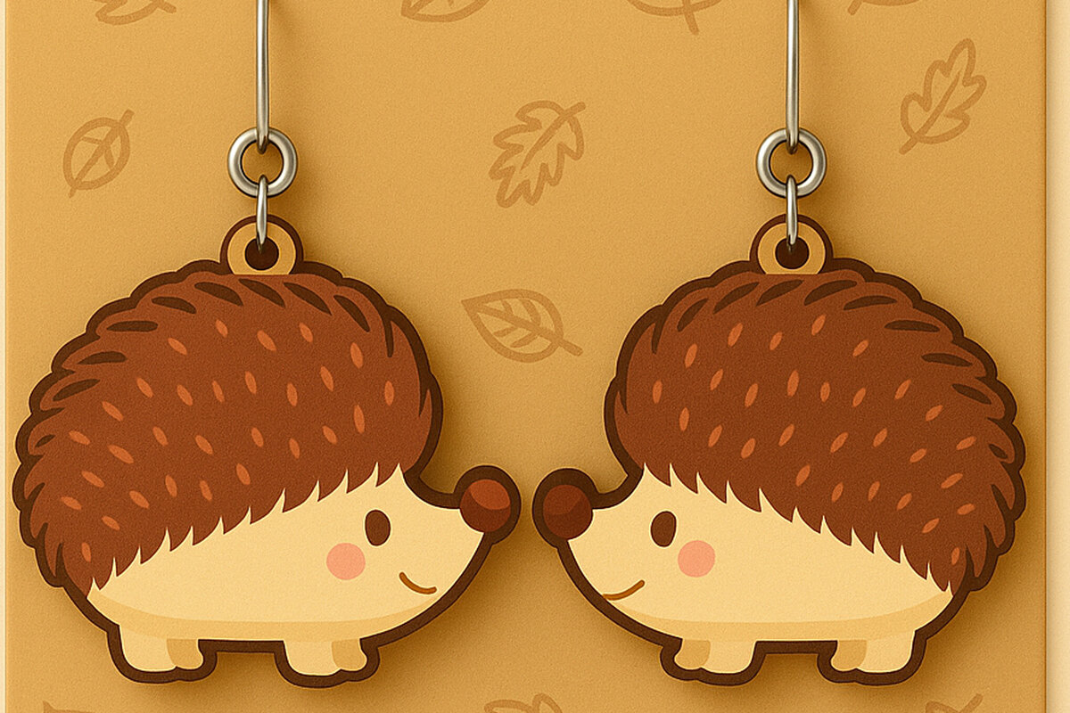 Intra απο ξύλο plywood 3mm-4mm πάχος - Φθινοπωρινά σκουλαρίκια ομπρέλα  Δίασταση 3x3 cm INTRAFABR-125310763