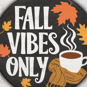 Intra απο ξύλο plywood 3mm-4mm πάχος - Φθινοπωρινά Vibes Only 3D Φθινοπωρινή επιγραφή  Δίασταση 30x20 cm INTRAFABR-105165558 - Image 1