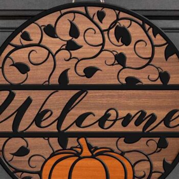 Intra απο ξύλο plywood 3mm-4mm πάχος - Φθινόπωρο Υποδοχή Βεράντα Pumpkin Δίασταση 6x6 cm INTRAFABR-106829645 - Image 1