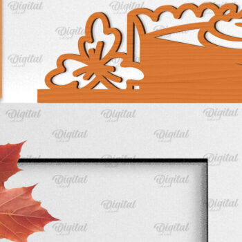 Intra απο ξύλο plywood 3mm-4mm πάχος - Φθινοπωρινή Ξύλινη Πόρτα Γωνιακή Κοπή Laser Δίασταση 30x20 cm INTRAFABR-99641995 - Image 1