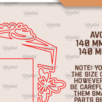 Intra απο ξύλο plywood 3mm-4mm πάχος - Φθινοπωρινή Ξύλινη Πόρτα Γωνιακή Κοπή Laser Δίασταση 30x20 cm INTRAFABR-99641995 - Image 2