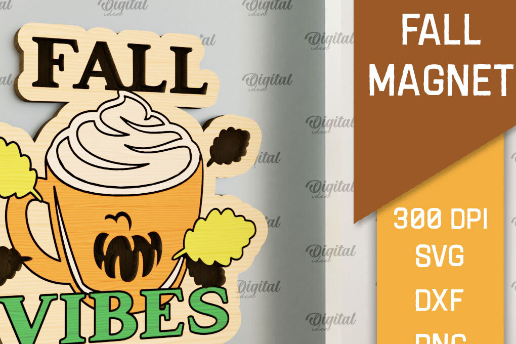 Intra απο ξύλο plywood 3mm-4mm πάχος - Φθινοπωρινή κοπή με μαγνήτη με λέιζερ. Φθινοπωρινό  Δίασταση 30x20 cm INTRAFABR-102889648