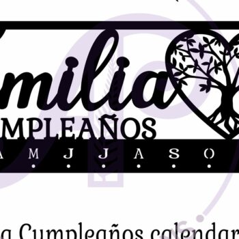 Intra απο ξύλο plywood 3mm-4mm πάχος - Οικογενειακό ημερολόγιο γενεθλίων  Laser Δίασταση 40x50 cm INTRAFABR-115853179 - Image 5