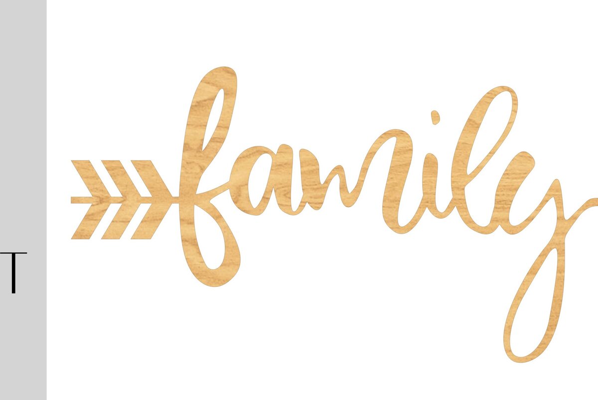 Intra απο ξύλο plywood 3mm-4mm πάχος - Οικογενειακό βέλος για κόφτη λέιζερ Δίασταση 20x20 cm INTRAFABR-9741836