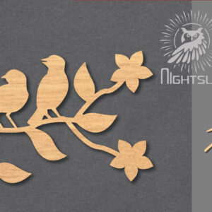 Intra απο ξύλο plywood 3mm-4mm πάχος - Family Bird Cut Laser Decoration 1 Δίασταση 20x20 cm INTRAFABR-116549110
