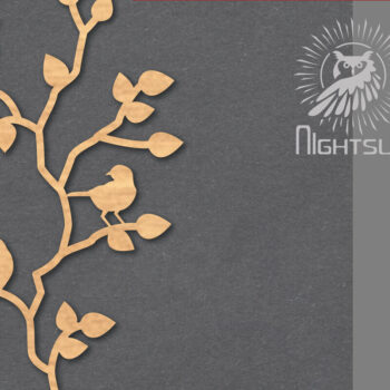 Intra απο ξύλο plywood 3mm-4mm πάχος - Διακόσμηση Family Birds Cut Laser 2 Δίασταση 20x20 cm INTRAFABR-119764407 - Image 1