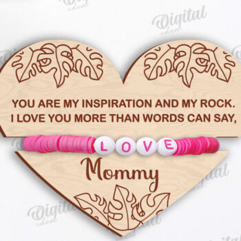 Intra απο ξύλο plywood 3mm-4mm πάχος - Πακέτο με θήκες για οικογενειακά βραχιόλια Δίασταση 4x4 cm INTRAFABR-119075803 - Image 2