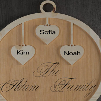 Intra απο ξύλο plywood 3mm-4mm πάχος - Πίνακες γενεθλίων οικογενειακών εορτασμών 480 Δίασταση 30x20 cm INTRAFABR-50471074 - Image 2