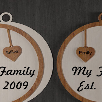 Intra απο ξύλο plywood 3mm-4mm πάχος - Πίνακες γενεθλίων οικογενειακών εορτασμών 480 Δίασταση 30x20 cm INTRAFABR-50471074 - Image 3