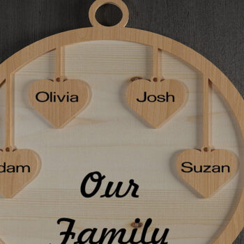 Intra απο ξύλο plywood 3mm-4mm πάχος - Πίνακες γενεθλίων οικογενειακών εορτασμών 480 Δίασταση 30x20 cm INTRAFABR-50471074 - Image 4