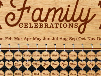 Intra απο ξύλο plywood 3mm-4mm πάχος - Πακέτο οικογενειακών εορτασμών Δίασταση 20x20 cm INTRAFABR-100825721 - Image 3