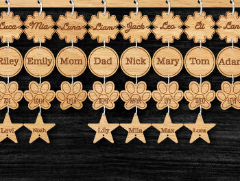 Intra απο ξύλο plywood 3mm-4mm πάχος -  σανίδα οικογενειακών γιορτών Δίασταση 20x20 cm INTRAFABR-100003280 - Image 3