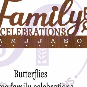 Intra απο ξύλο plywood 3mm-4mm πάχος - Ημερολόγιο οικογενειακών εορτασμών πεταλούδων Δίασταση 40x50 cm INTRAFABR-124949669 - Image 3