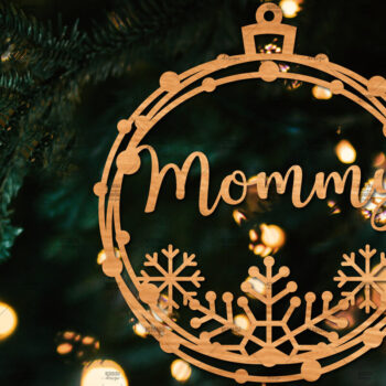 Intra απο ξύλο plywood 3mm-4mm πάχος - Οικογενειακή Χριστουγεννιάτικη Διακόσμηση Laser Cut  Δίασταση 20x20 cm INTRAFABR-107178924 - Image 1