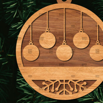 Intra απο ξύλο plywood 3mm-4mm πάχος - Οικογενειακή Χριστουγεννιάτικη Διακόσμηση Laser Cut  Δίασταση 20x20 cm INTRAFABR-107179052 - Image 1