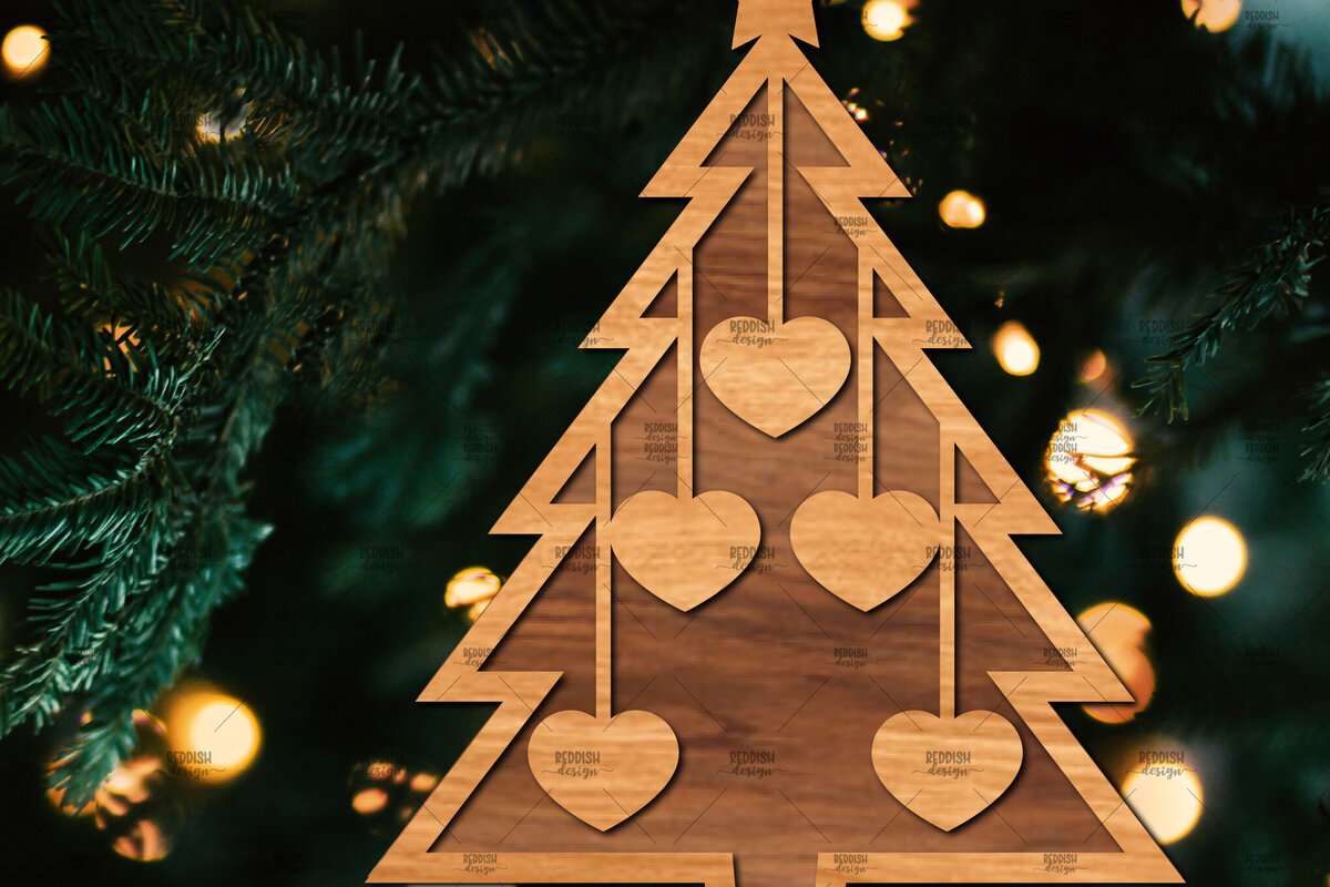 Intra απο ξύλο plywood 3mm-4mm πάχος - Οικογενειακή Χριστουγεννιάτικη Διακόσμηση Laser Cut  Δίασταση 20x20 cm INTRAFABR-107179168