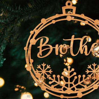 Intra απο ξύλο plywood 3mm-4mm πάχος - Οικογενειακή Χριστουγεννιάτικη Διακόσμηση Laser Cut  Δίασταση 20x20 cm INTRAFABR-107178822 - Image 1