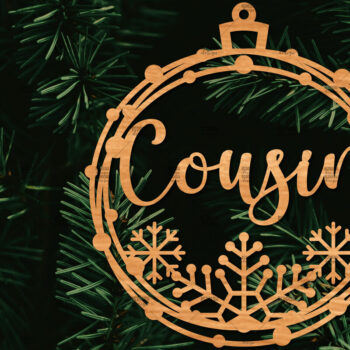 Intra απο ξύλο plywood 3mm-4mm πάχος - Οικογενειακή Χριστουγεννιάτικη Διακόσμηση Laser Cut  Δίασταση 20x20 cm INTRAFABR-107178872 - Image 1