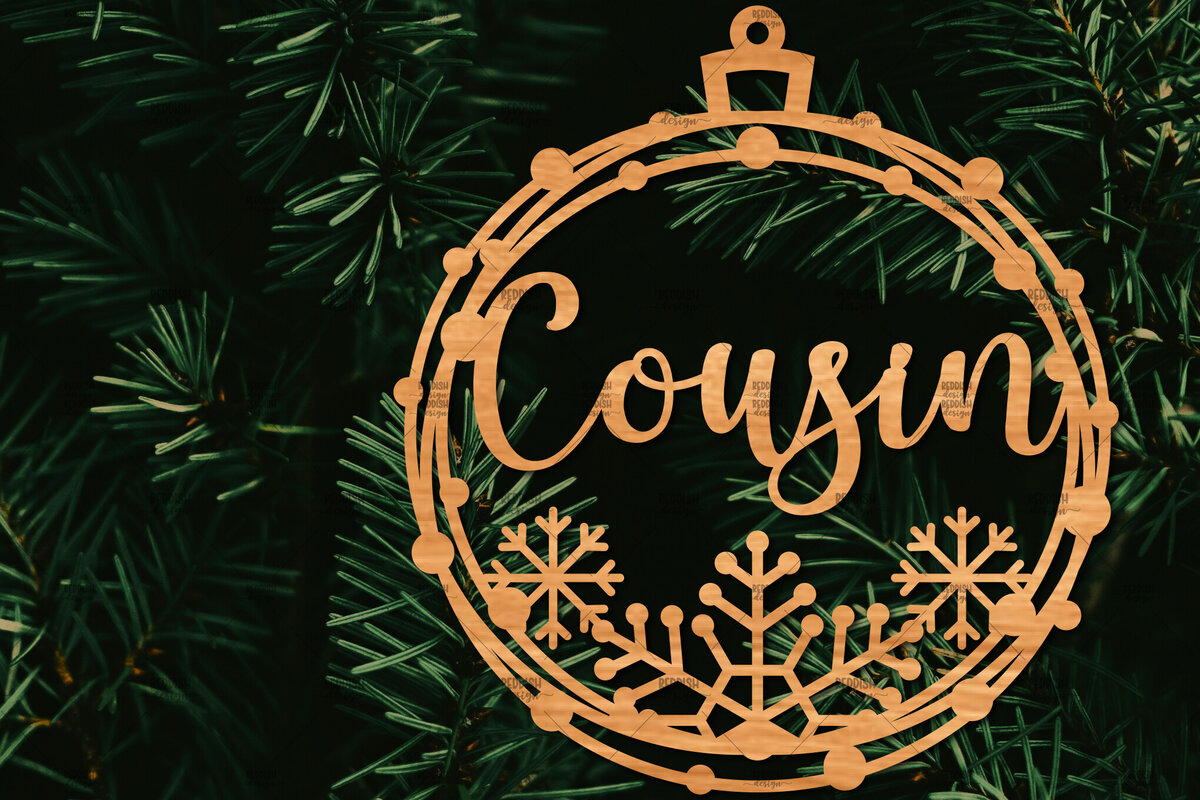 Intra απο ξύλο plywood 3mm-4mm πάχος - Οικογενειακή Χριστουγεννιάτικη Διακόσμηση Laser Cut  Δίασταση 20x20 cm INTRAFABR-107178872