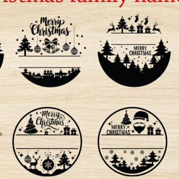 Intra απο ξύλο plywood 3mm-4mm πάχος - Οικογενειακό Χριστουγεννιάτικο Όνομα , Χριστούγεννα Δίασταση 20x20 cm INTRAFABR-109617033 - Image 1