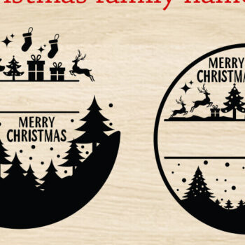 Intra απο ξύλο plywood 3mm-4mm πάχος - Οικογενειακό Χριστουγεννιάτικο Όνομα , Χριστούγεννα Δίασταση 20x20 cm INTRAFABR-109617033 - Image 3