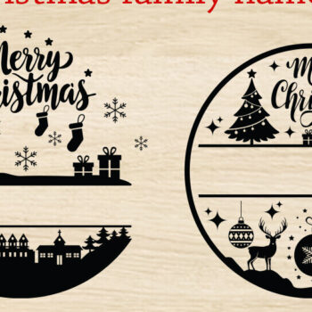 Intra απο ξύλο plywood 3mm-4mm πάχος - Οικογενειακό Χριστουγεννιάτικο Όνομα , Χριστούγεννα Δίασταση 20x20 cm INTRAFABR-109617033 - Image 4