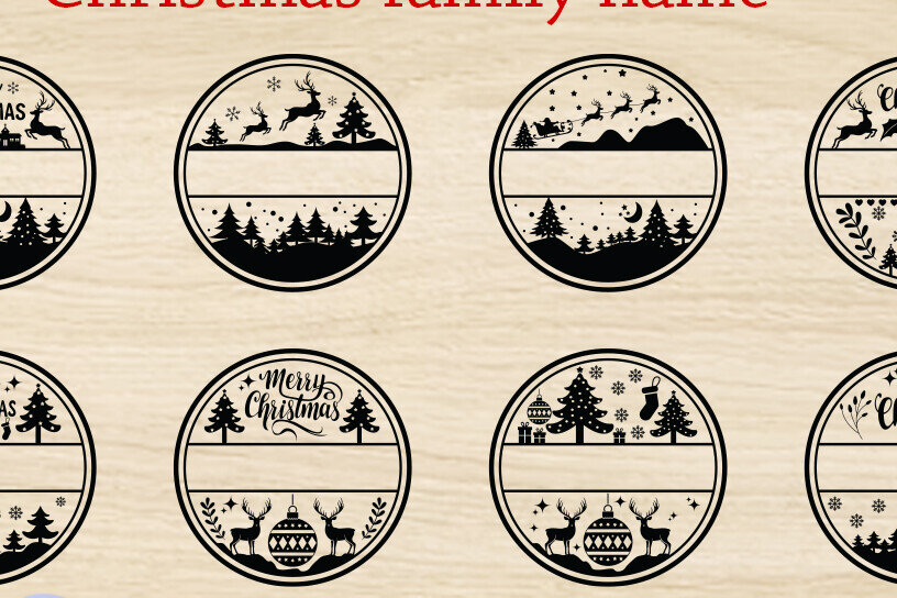 Intra απο ξύλο plywood 3mm-4mm πάχος - Οικογενειακό Χριστουγεννιάτικο Όνομα , Χριστούγεννα Δίασταση 20x20 cm INTRAFABR-108439433