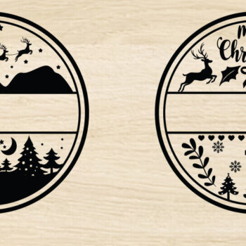 Intra απο ξύλο plywood 3mm-4mm πάχος - Οικογενειακό Χριστουγεννιάτικο Όνομα , Χριστούγεννα Δίασταση 20x20 cm INTRAFABR-108439433 - Image 3