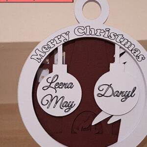 Intra απο ξύλο plywood 3mm-4mm πάχος - Οικογενειακό Χριστουγεννιάτικο Στολίδι 1-7 ατόμων Δίασταση 6x6 cm INTRAFABR-18573931