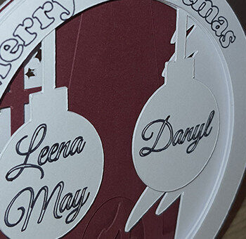 Intra απο ξύλο plywood 3mm-4mm πάχος - Οικογενειακό Χριστουγεννιάτικο Στολίδι 1-7 ατόμων Δίασταση 6x6 cm INTRAFABR-18573931 - Image 2