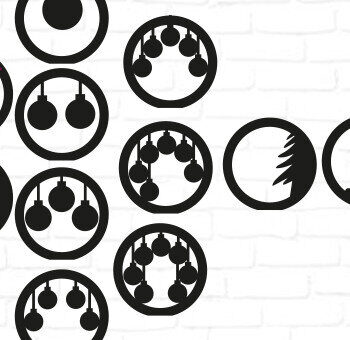 Intra απο ξύλο plywood 3mm-4mm πάχος - Οικογενειακό Χριστουγεννιάτικο Στολίδι 1-7 ατόμων Δίασταση 6x6 cm INTRAFABR-18573931 - Image 4