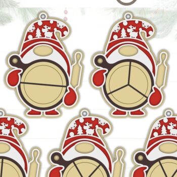 Intra απο ξύλο plywood 3mm-4mm πάχος - Οικογενειακή δέσμη χριστουγεννιάτικων στολιδιών Laser Δίασταση 20x20 cm INTRAFABR-81174887 - Image 2