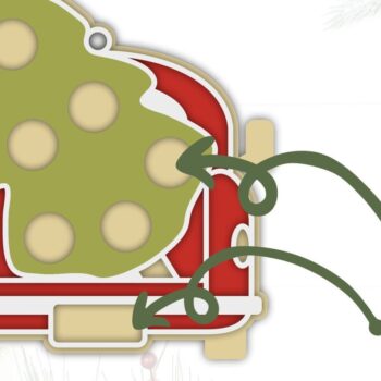 Intra απο ξύλο plywood 3mm-4mm πάχος - Οικογενειακή δέσμη χριστουγεννιάτικων στολιδιών Laser Δίασταση 20x20 cm INTRAFABR-81174887 - Image 8