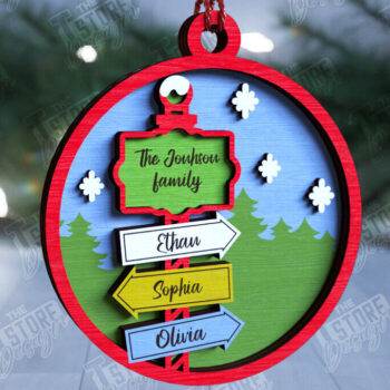 Intra απο ξύλο plywood 3mm-4mm πάχος - Οικογενειακό Χριστουγεννιάτικο Στολίδι | Ιδέα δώρου Δίασταση 6x6 cm INTRAFABR-109881298 - Image 1