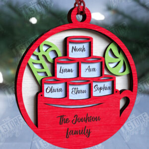 Intra απο ξύλο plywood 3mm-4mm πάχος - Οικογενειακό Χριστουγεννιάτικο Στολίδι | Ιδέα δώρου Δίασταση 6x6 cm INTRAFABR-109881227