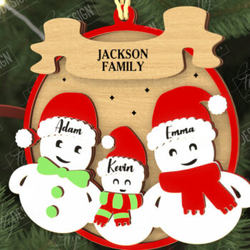 Intra απο ξύλο plywood 3mm-4mm πάχος - Οικογενειακό Πακέτο Χριστουγεννιάτικων Στολίδι | CNC Δίασταση 6x6 cm INTRAFABR-109034371 - Image 5