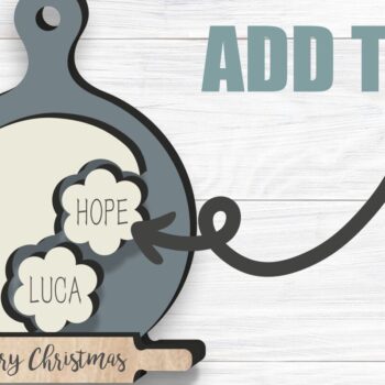 Intra απο ξύλο plywood 3mm-4mm πάχος - Family Cookie Στολίδι , Χριστούγεννα Δίασταση 6x6 cm INTRAFABR-80657182 - Image 2