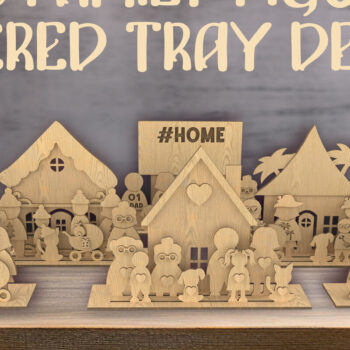 Intra απο ξύλο plywood 3mm-4mm πάχος - Πακέτο κοπής λέιζερ Family Creator Δίασταση 30x20 cm INTRAFABR-82011209 - Image 1