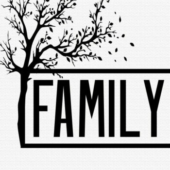 Intra απο ξύλο plywood 3mm-4mm πάχος - Family Cursive Family Wall Art Δίασταση 20x25 cm INTRAFABR-86255134 - Image 1