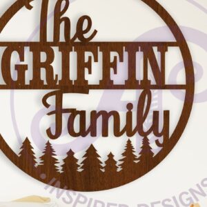 Intra απο ξύλο plywood 3mm-4mm πάχος - Family Forest Sign Suname  Laser Cut Δίασταση 30x20 cm INTRAFABR-111996418