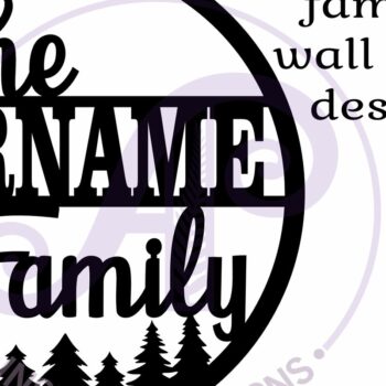 Intra απο ξύλο plywood 3mm-4mm πάχος - Family Forest Sign Suname  Laser Cut Δίασταση 30x20 cm INTRAFABR-111996418 - Image 5