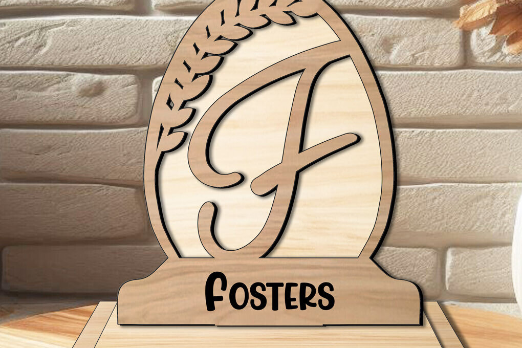 Intra απο ξύλο plywood 3mm-4mm πάχος - Οικογενειακό Δώρο Μονόγραμμα Γράμμα F Πασχαλινό  Δίασταση 15x15 cm INTRAFABR-119279850