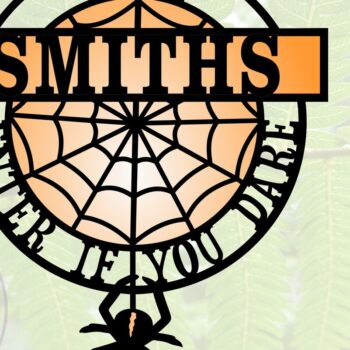 Intra απο ξύλο plywood 3mm-4mm πάχος -  κοπής λέιζερ Family Halloween Sign  Δίασταση 15x15 cm INTRAFABR-73327372 - Image 3