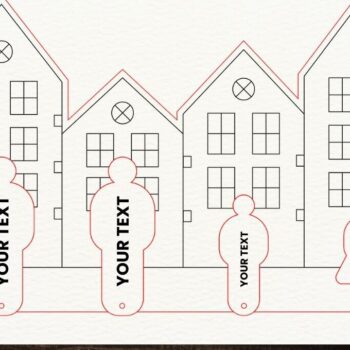 Intra απο ξύλο plywood 3mm-4mm πάχος -  με λέιζερ Family Holders Key Δίασταση 4x4 cm INTRAFABR-93317421 - Image 2