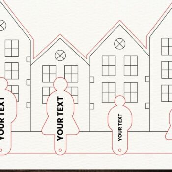 Intra απο ξύλο plywood 3mm-4mm πάχος -  με λέιζερ Family Holders Key Δίασταση 4x4 cm INTRAFABR-93317421 - Image 3