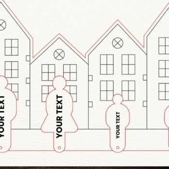 Intra απο ξύλο plywood 3mm-4mm πάχος -  με λέιζερ Family Holders Key Δίασταση 4x4 cm INTRAFABR-93317421 - Image 4