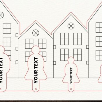 Intra απο ξύλο plywood 3mm-4mm πάχος -  με λέιζερ Family Holders Key Δίασταση 4x4 cm INTRAFABR-93317421 - Image 5