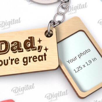 Intra απο ξύλο plywood 3mm-4mm πάχος - Πακέτο κοπής με λέιζερ οικογενειακών μπρελόκ Δίασταση 4x4 cm INTRAFABR-115223204 - Image 3