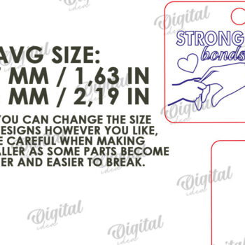 Intra απο ξύλο plywood 3mm-4mm πάχος - Πακέτο κοπής με λέιζερ οικογενειακών μπρελόκ Δίασταση 4x4 cm INTRAFABR-115223204 - Image 11