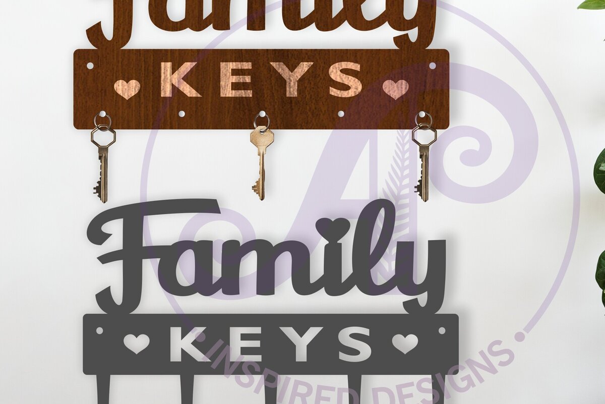 Intra απο ξύλο plywood 3mm-4mm πάχος - Σχέδια θήκης για οικογενειακά κλειδιά Δίασταση 30x20 cm INTRAFABR-119989568